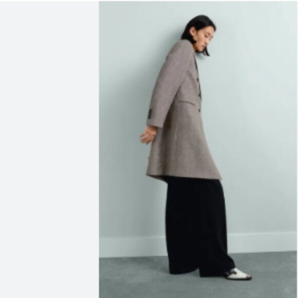 Zara - Double Breasted Mantego Wool Coat - M - 7948/745/742 - Picture 2 of 13